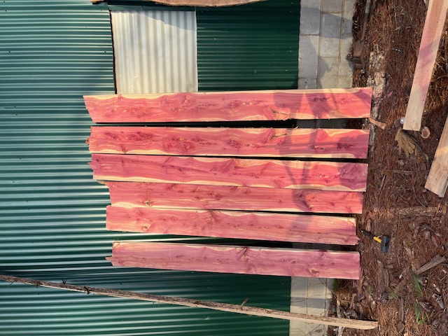 Rough Cut Cedar Boards